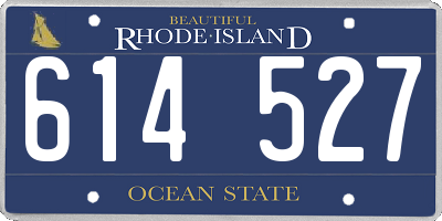 RI license plate 614527