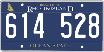 RI license plate 614528