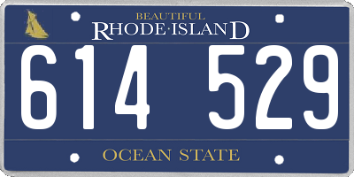 RI license plate 614529