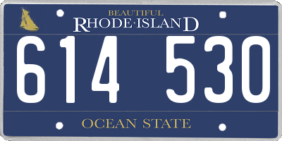RI license plate 614530