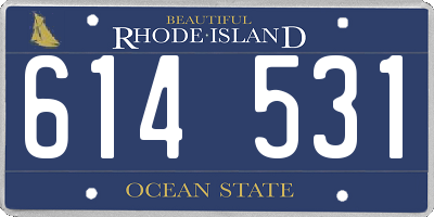 RI license plate 614531