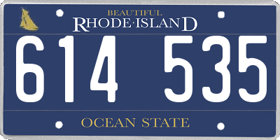 RI license plate 614535