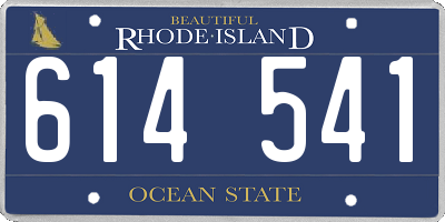 RI license plate 614541