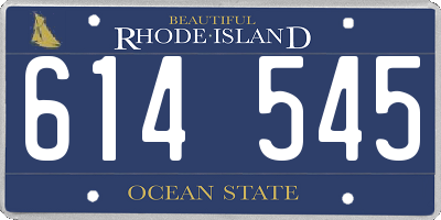 RI license plate 614545