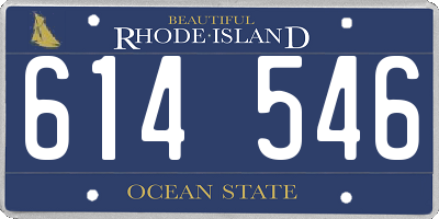 RI license plate 614546