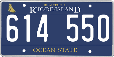 RI license plate 614550