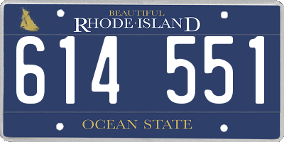 RI license plate 614551
