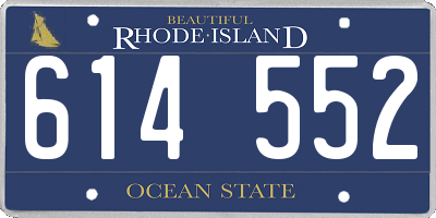 RI license plate 614552