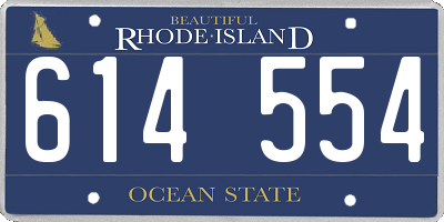 RI license plate 614554