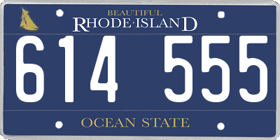 RI license plate 614555