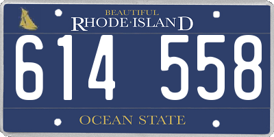 RI license plate 614558