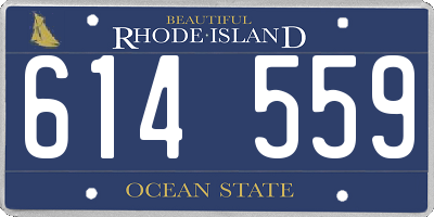 RI license plate 614559