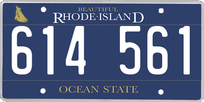 RI license plate 614561