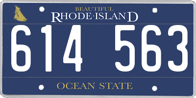 RI license plate 614563