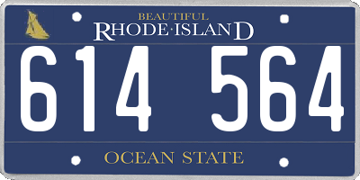 RI license plate 614564
