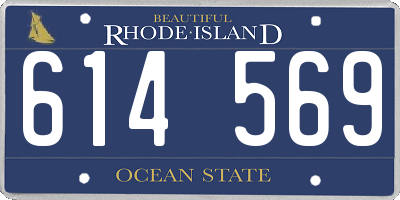 RI license plate 614569