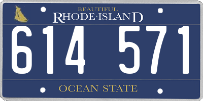 RI license plate 614571