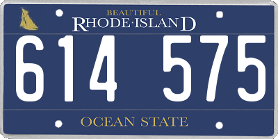 RI license plate 614575