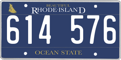 RI license plate 614576