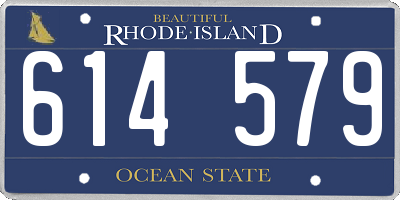 RI license plate 614579