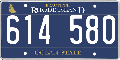 RI license plate 614580