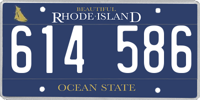 RI license plate 614586