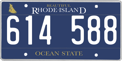 RI license plate 614588
