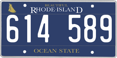 RI license plate 614589