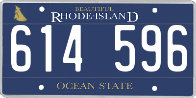 RI license plate 614596