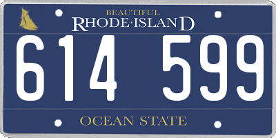RI license plate 614599