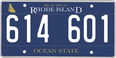 RI license plate 614601
