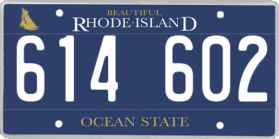 RI license plate 614602