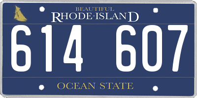 RI license plate 614607