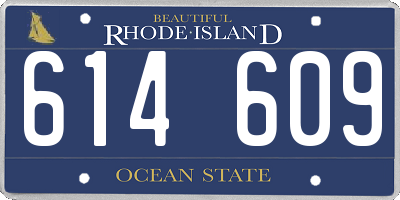 RI license plate 614609