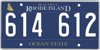 RI license plate 614612