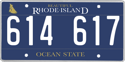 RI license plate 614617
