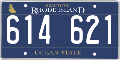 RI license plate 614621