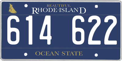RI license plate 614622