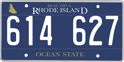 RI license plate 614627