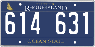 RI license plate 614631