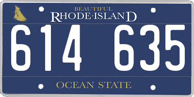 RI license plate 614635