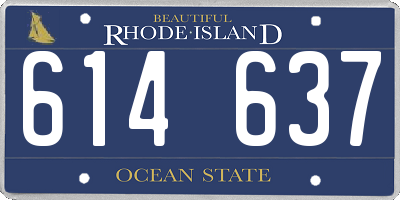 RI license plate 614637