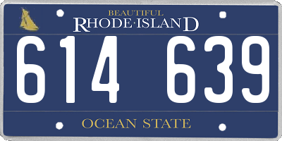 RI license plate 614639