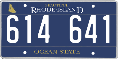 RI license plate 614641