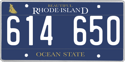 RI license plate 614650
