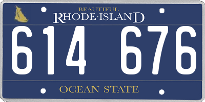 RI license plate 614676