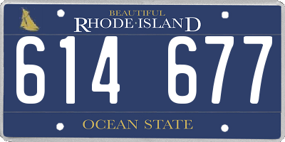 RI license plate 614677