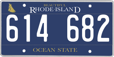 RI license plate 614682