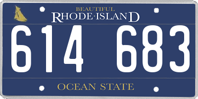 RI license plate 614683
