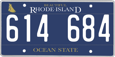 RI license plate 614684